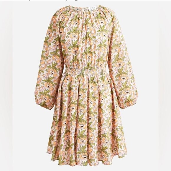 J. Crew Liberty Butterfield Poppy Fabric SZL Pink Floral Dress Coquette Cottage - Picture 3 of 12